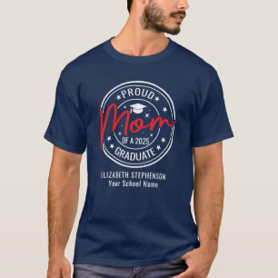 Trotse moeder van de afstuderen familie matching t-shirt