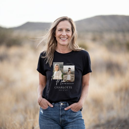 Trotse moeder van de Afstuderen Script Photo Keeps Tri-Blend Shirt