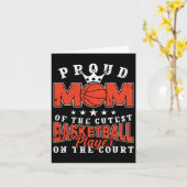 Trotse moeder van de beste basketballer kaart (Gele Bloem)