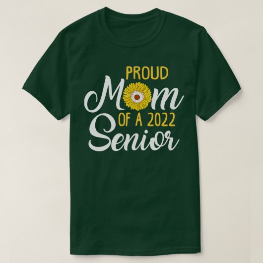 Trotse moeder van een 2022 Senior Zonnebloem T-shirt (Design voorkant)