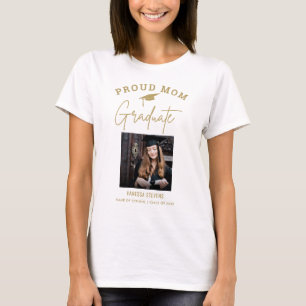 Trotse Moeder van een 2024 Afstuderen Custom Foto T-shirt
