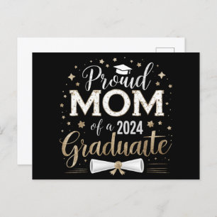Trotse moeder van een 2024 Afstuderen klasse senio Briefkaart