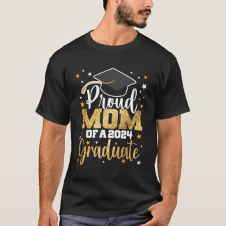 Trotse moeder van een 2024 Afstuderen klasse senio T-shirt