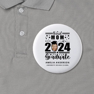 Trotse moeder van een 2024 Afstuderen Ronde Button 5,7 Cm