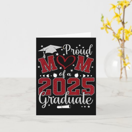 Trotse moeder van een 2025 Afstuderen CL senior Af Kaart (Gele Bloem)