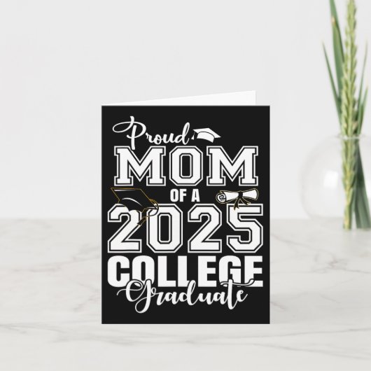 Trotse moeder van een 2025 College Afstuderen Afst Kaart (Voorkant)