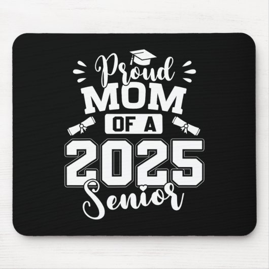 Trotse moeder van een 2025 senior Afstuderen Afstu Muismat (Voorkant)