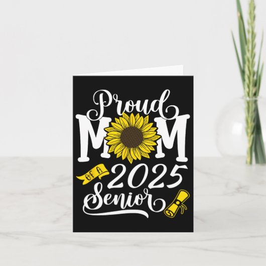 Trotse moeder van een 2025 senior kaart (Voorkant)