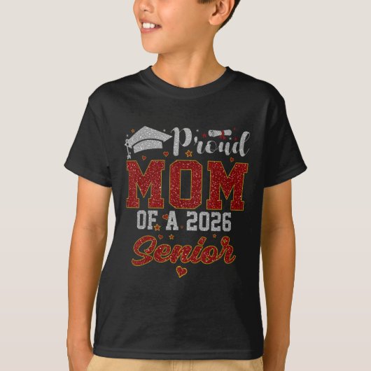 Trotse moeder van een 2026 senior shirt afstudeerf (Voorkant)