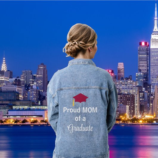 Trotse moeder van een afgestudeerde denim jacket