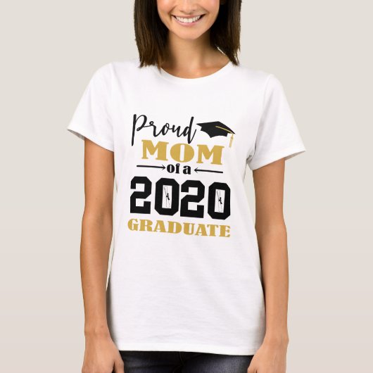 Trotse moeder van een afgestudeerde in 2020 t-shirt (Voorkant)