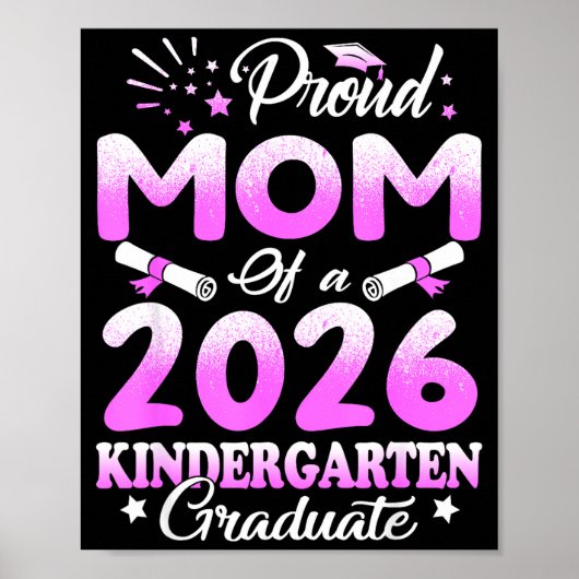 Trotse moeder van een afgestudeerde uit de klas va poster (Voorkant)