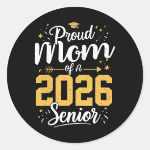 Trotse Moeder Van Eén Afgestudeerde Van 2026 Senio Ronde Sticker