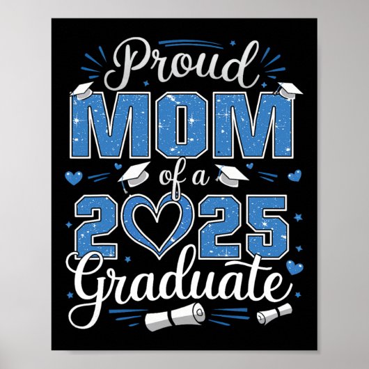 Trotse moeder van een afgestudeerde van de klas va poster (Voorkant)