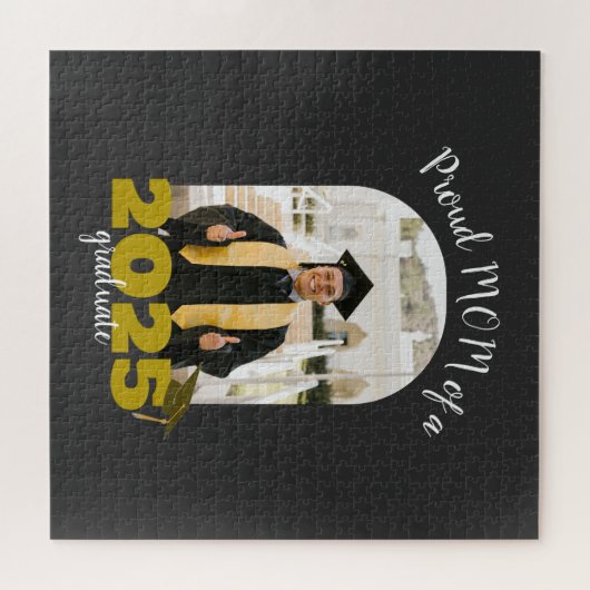 Trotse moeder van een afstuderen foto uit 2025 legpuzzel (Horizontaal)