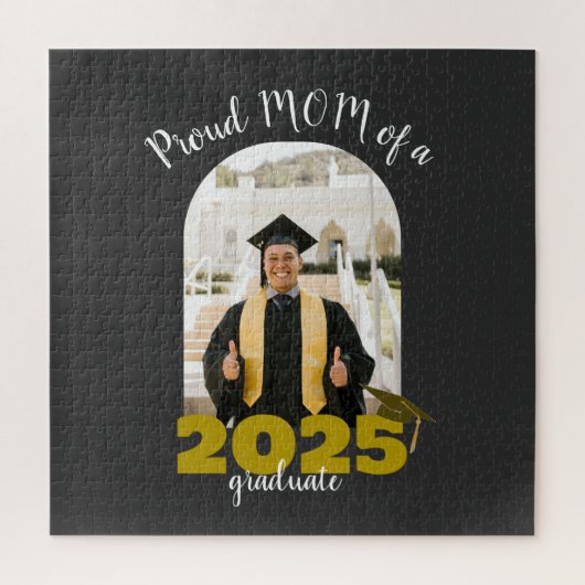 Trotse moeder van een afstuderen foto uit 2025 legpuzzel (Verticaal)