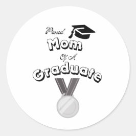 Trotse moeder van een Afstuderen Ronde Sticker