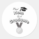Trotse moeder van een Afstuderen Ronde Sticker (Voorkant)