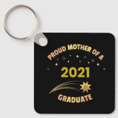 Trotse moeder van een Afstuderen zwart goud modern Sleutelhanger (Voorkant)