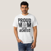 Trotse moeder van een architect t-shirt (Voorkant volledig)