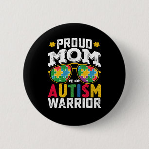 Trotse Moeder Van Een Autisme Strijder Familie Ronde Button 5,7 Cm