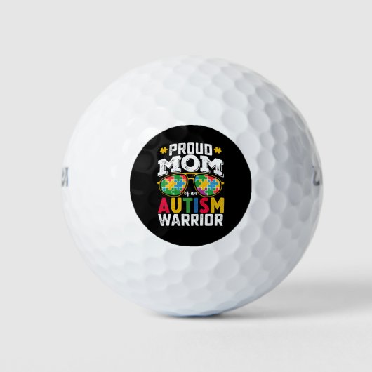 Trotse moeder van een Autisme Warrior familie Golfballen (Voorkant)