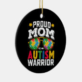 Trotse moeder van een Autisme Warrior familie Keramisch Ornament (Rechts)