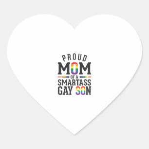 Trotse moeder van een brutale homoseksuele zoon vi hart sticker