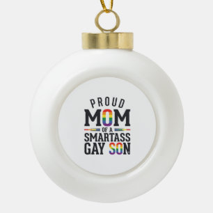 Trotse moeder van een brutale homoseksuele zoon vi keramische bal ornament
