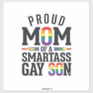 Trotse moeder van een brutale homoseksuele zoon vi sticker