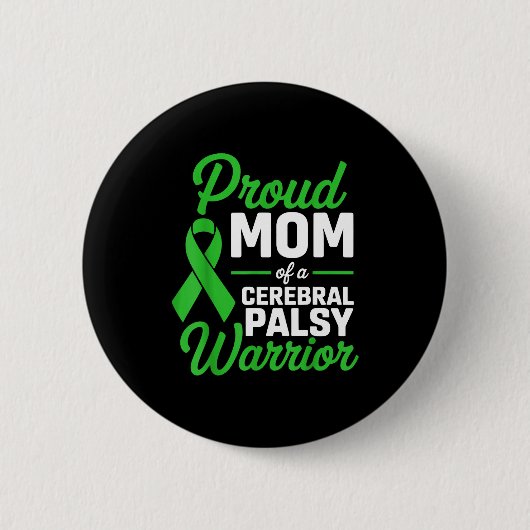 Trotse moeder van een 'cerebral palsy warrior' bew ronde button 5,7 cm (Voorkant)