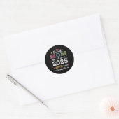 Trotse moeder van een CL 2025 4e klas Afstuderen a Ronde Sticker (Envelop)