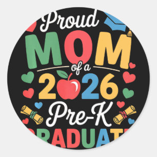 Trotse moeder van een Cl 2026 Pre-k afgestudeerde  Ronde Sticker