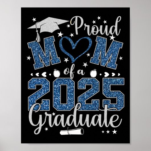 Trotse moeder van een CL van 2025 Afstuderen 2025 Poster (Voorkant)