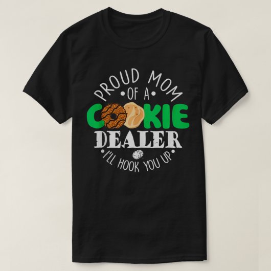 Trotse moeder van een cookie dealer 8 t-shirt (Design voorkant)