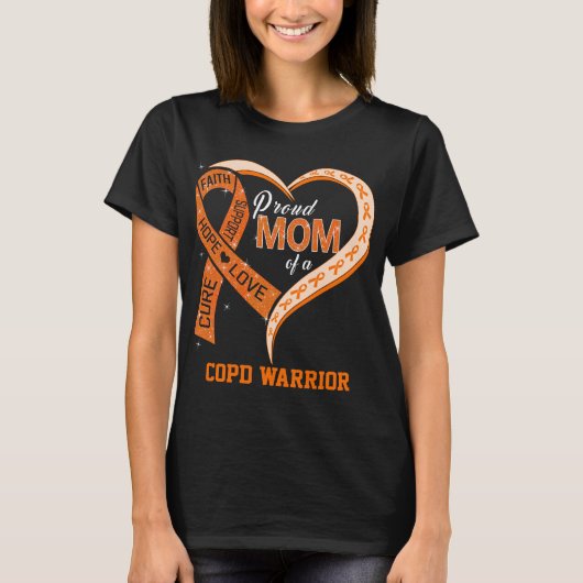 Trotse moeder van een COPD-strijder T-shirt (Voorkant)