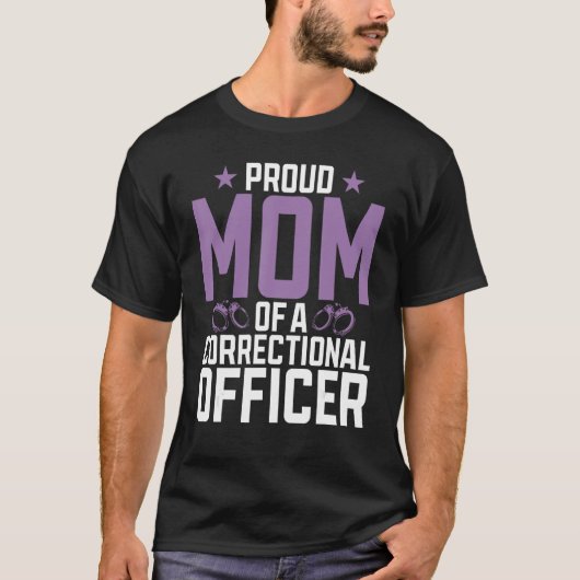 Trotse moeder van een correctionele officier t-shirt (Voorkant)