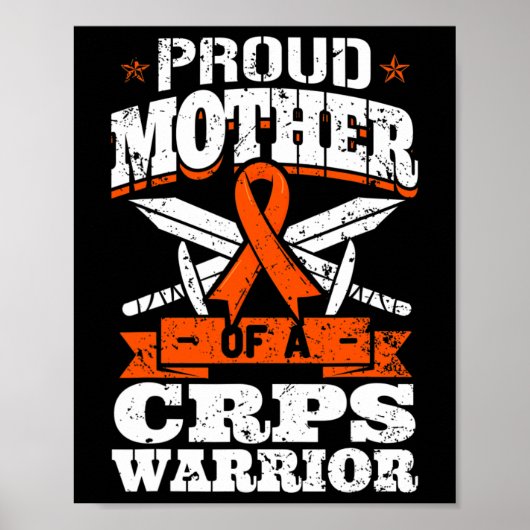 Trotse moeder van een CRPS Warrior RSD Awareness R Poster (Voorkant)