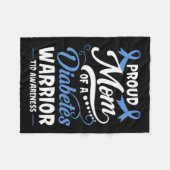 Trotse moeder van een diabetes krijger T1D bewustz Fleece Deken (Voorkant (Horizontaal))