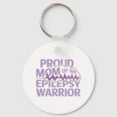 Trotse moeder van een epilepsie krijger Show uw st Sleutelhanger (Achterkant)