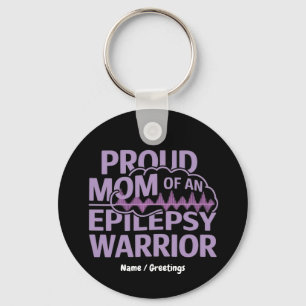 Trotse moeder van een epilepsie warrior-hersen gol sleutelhanger