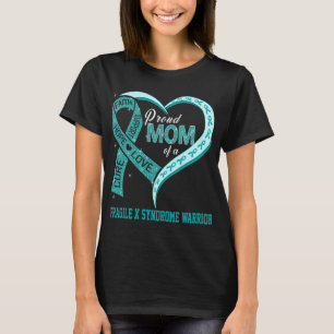 Trotse moeder van een fragiele X syndroom krijger T-shirt