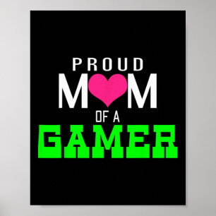 Trotse moeder van een gamer video game speler poster