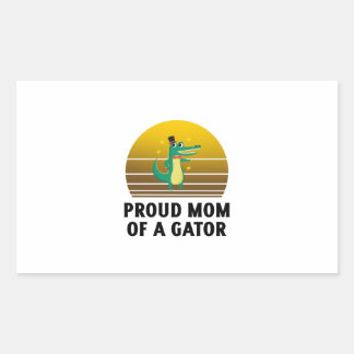 trotse moeder van een gator retro  alligator rechthoekige sticker