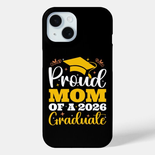 Trotse moeder van een gepersonaliseerde afstuderen Case-Mate iPhone case (Achterkant)