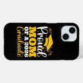Trotse moeder van een gepersonaliseerde afstuderen Case-Mate iPhone case (Achterkant (horizontaal))