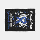 Trotse moeder van een Guillain-Barre syndroom Warr Fleece Deken (Voorkant (Horizontaal))