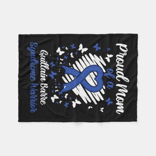 Trotse moeder van een Guillain-Barre syndroom Warr Fleece Deken (Voorkant (Horizontaal))