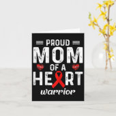 Trotse moeder van een hartkrijger hartziekte famil kaart (Gele Bloem)