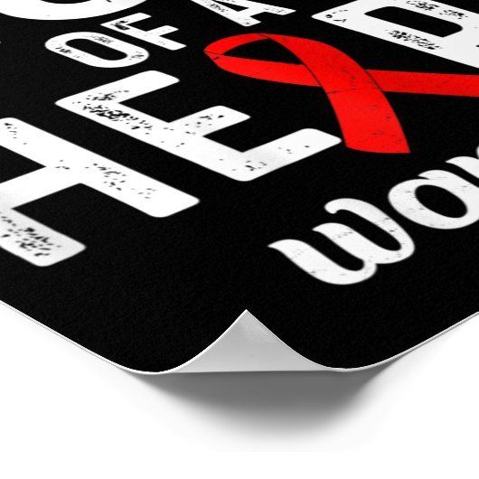 Trotse moeder van een hartkrijger hartziekte famil poster (Hoek)